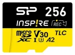 Atminties kortelė Silicon Power microSDXC Inspire 256GB UHS-I U3 A2 V30 4K TLC