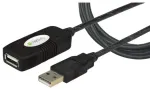 Techly USB 2.0 aktyvus pratęsimo laidas, Hi-Speed, 10m, Black