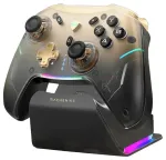 Machenike G5Pro Premium Edition Wireless Game Controller with Charging Station - Black and Gold