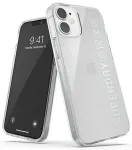 SuperDry Snap iPhone 12 mini skaidrus dėklas sidabrinis 42590
