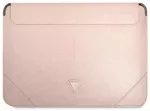 Guess Saffiano Triangle Logo ne&scaron;iojamojo kompiuterio dėklas 16" rožinis