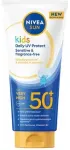 Nivea Kids Daily UV Protect vaiki&scaron;kas apsauginis pienelis nuo saulės SPF 50+ 100ml