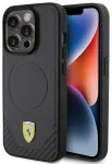 Ferrari Carbon Metal Logo MagSafe Back Case Aizsargapvalks Priek&scaron; Apple iPhone 15 Pro