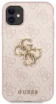 Guess PU 4G Metal Logo Case Aizsargapvalks priek&scaron; iPhone 11 rozā