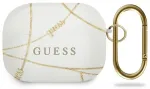 Guess GUACAPTPUCHWH AirPods Pro cover Gold Chain Collection Aizsargapvalks priek&scaron; AirPods Pro / balts