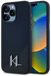 Karl Lagerfeld Silicone Shadow Metal Initial MagSafe Aizsargapvalks priek&scaron; iPhone 15 Pro / melns