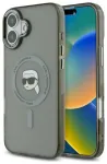 Karl Lagerfeld KLHMP16MHLSKIK Hardcase IML Metal Karl Head MagSafe Aizsargapvalks priek&scaron; iPhone 16 Plus 6.7" / melns