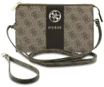 Phone bag Guess 4G with Round  4G & Classic Logos Stripe brown