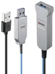 USB kabelis Lindy USB-A - 2x USB-A 30 m Blue (43345)