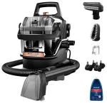 Vertikalus dulkių siurblys Bissell | Ne&scaron;iojamas kilimų ir baldų valytuvas | SpotClean HydroSteam Pro | Su laidu | Plaunantis | 1000 W | - V | Black