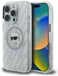 Karl Lagerfeld IML Karl Head Logo telefono dėklas su MagSafe palaikymu iPhone 16 Pro pilkas