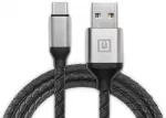 Laidas REAL-EL Premium USB A - C tipo, odinis, juodos spalvos, 1 m, odinis