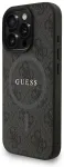 Guess PU Leather 4G Colored Ring Strap MagSafe Case Aizsargapvalks priek&scaron; iPhone 16 Pro Max / melns