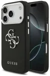 Case Guess Grained Big 4G Classic Logo Aizsargapvalks priek&scaron; iPhone 17 Pro / melns
