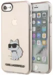 Karl Lagerfeld KLHCI8HNCHTCP Ikonik Choupette Aizsargapvalks priek&scaron; iPhone 7/8/SE 2020 / SE 2022 / rozā