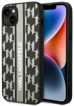 Karl Lagerfeld KLHCP14MPGKLSKG Aizsargapvalks priek&scaron; iPhone 14 Plus / 15 Plus 6.7" / pelēks Monogram Stripe