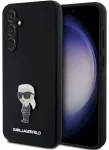 Karl Lagerfeld KLHCS23FEMHKNPK S23 FES711 Aizsargapvalks priek&scaron; Silicone Ikonik Metal Pin / melns