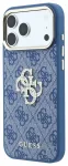 Guess PU 4G Strass Metal Logo Case Aizsargapvalks priek&scaron; iPhone 18 Pro / zils