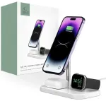 Tech-Protect A22 3-in-1 wireless charger | Qi | MagSafe compatible | 15W | white