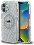 Karl Lagerfeld IML Karl Head Logo telefono dėklas su MagSafe palaikymu iPhone 16 pilkas