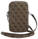 Guess PU 4G Triangle Logo Wallet Phone Bag Zipper Brown