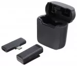 Wireless lavalier microphone Type C with charging case S11 black