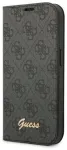 Guess GUBKP14XHG4SHK Book 4G Vintage Gold Logo Aizsargapvalks priek&scaron; iPhone 14 Pro Max 6,7" / melns