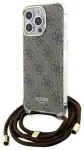 Guess GUHCP15XHC4SEW Crossbody Cord 4G Print Aizsargapvalks priek&scaron; iPhone 15 Pro Max 6.7" / brūns