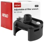Adjustable oil filter wrench 80&ndash;115 mm CrV AMIO-04955