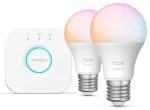 Philips Hue pradinio rinkinio lemputės E27 2 vnt. + V2 tiltas