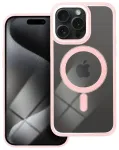 Color Edge Mag telefono dėklas su MagSafe palaikymu iPhone 15 Pro Max rožinis