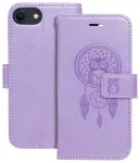 MEZZO dreamcatcher knyginio tipo telefono dėklas iPhone 7 | iPhone 8 | iPhone SE (2020) | iPhone SE (2022) violetinis