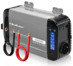 Qoltec Pure Sine Wave Inverter | 12V to 230V | 500/1000W | LCD | USB | USC-C | Compatible with LiFePO4 GEL AGM