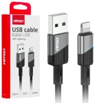 AMiO AMIO-03925 duomenų perdavimo ir įkrovimo laidas | USB-A į Lightning | 15W | 1m