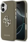 Guess Grained Big 4G Classic Logo telefono dėklas, skirtas iPhone 17 Pro, rudos spalvos