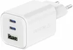 Swissten Travel Tīkla Lādētājs GaN 2x USB-C / PD USB-A / 18W QC / 65W