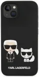 Karl Lagerfeld MagSafe Liquid Silicone Karl and Choupette Case Aizsargapvalks priek&scaron; iPhone 14 Plus / melns