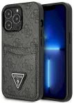 Guess GUHCP13LP4TPK Hardcase 4G Triangle Logo Cardslot Aizsargapvalks priek&scaron; iPhone 13 Pro / 13 6,1" / melns
