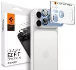 Spigen Glas.tR EZ Fit Optik Pro XL kameros apsauginis stiklas telefonui iPhone 18 Pro mėlynas su montavimo rėmeliu