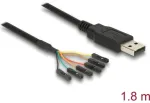 DELOCK USB kabelis TTL 6Pin Pinheader -> A Bu/St 1.80m