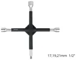 Cross wrench rubber coated 17-19-21mm 1/2"