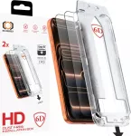 Tel Protect Dust-Free Easy Fit Full Glue 6D grūdintas apsauginis stiklas telefonui iPhone 17 Pro Max (2 vnt.)