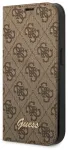 Guess GUBKP14XHG4SHW Book 4G Vintage Gold Logo Aizsargapvalks priek&scaron; iPhone 14 Pro Max 6,7" / brūns