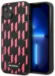 Karl Lagerfeld KLHCP13SMNMP1P Monogram Plaque Aizsargapvalks priek&scaron; iPhone 13 mini 5,4" / rozā