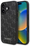 Karl Lagerfeld KLHMP16MPKHPORPK Hardcase Hot Stamp MagSafe Aizsargapvalks priek&scaron; iPhone 16 Plus 6.7" / melns