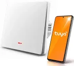 Qoltec Smart 1-Gang Light Switch | Wi-Fi | Timer | Tuya | Smart life | White