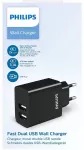 Philips DLP2610 - phone charger 2 X USB | black