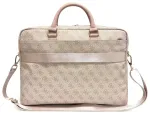 Guess PU 4G Stripe Metal Logo Computer Bag 16" Pink