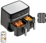 Bezrūg&scaron;tinė gruzdintuvė Tefal Dual Easy Fry & Grill EY905B
