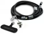 Karl Lagerfeld CBDY Ikonik Charm duomenų perdavimo ir įkrovimo laidas | USB-C į USB-C | juodas